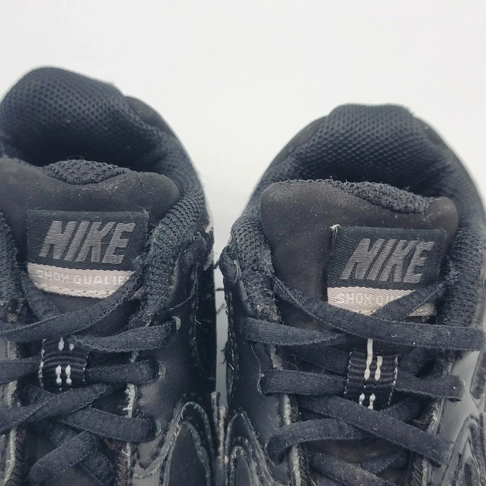 Y2k Nike Shox 2010 TD Toddler Size 5C Triple Black Running Shoes Sneakers Read